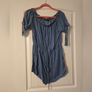 Iris Denim Blue Romper